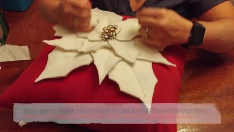 DIY: Poinsettia Throw Pillow