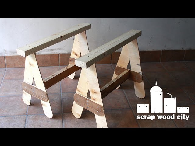 DIY sawhorses out of scrap wood