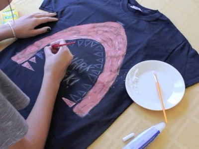 DIY Shark Week Shirt. How To: Bleach Paint