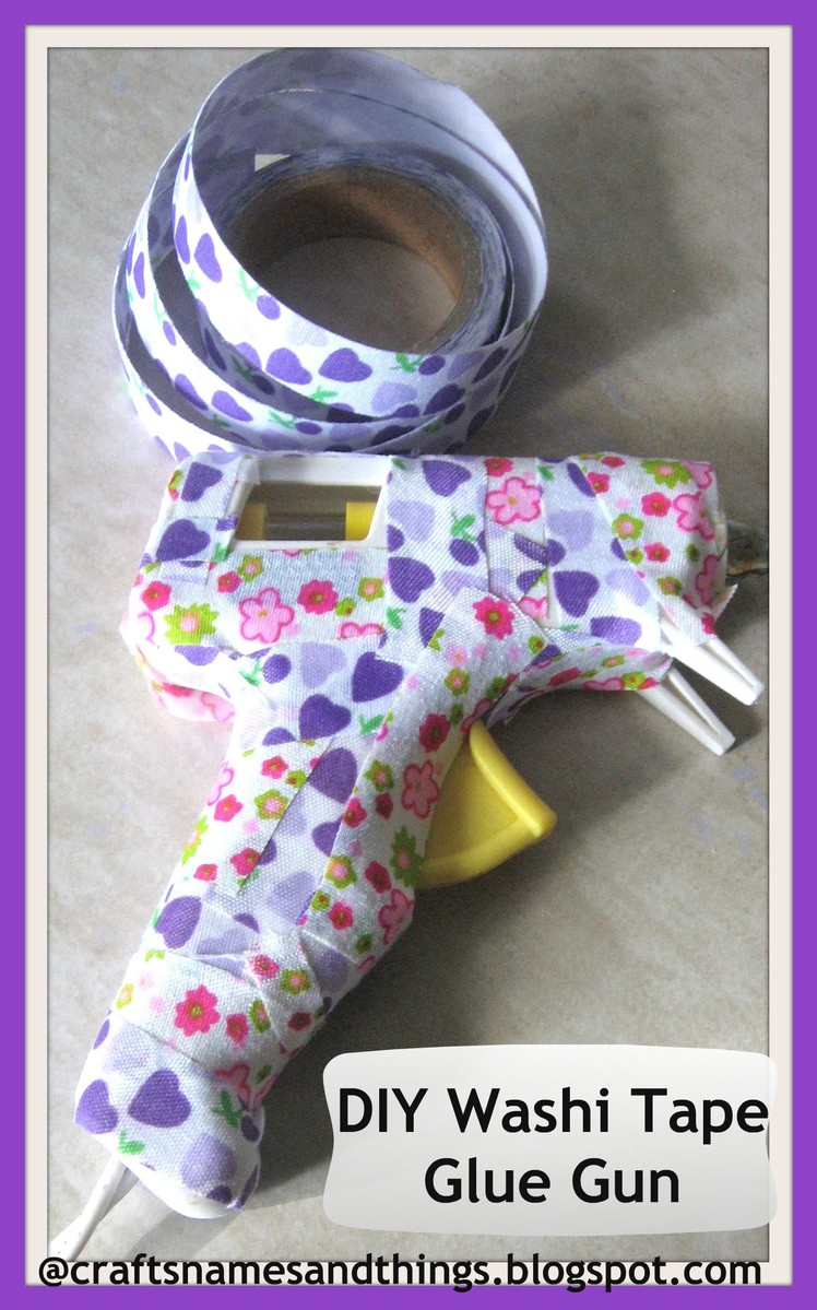 DIY Washi Tape Glue Gun. How to decorate your glue gun with washi tape. Washi Tape Crafts