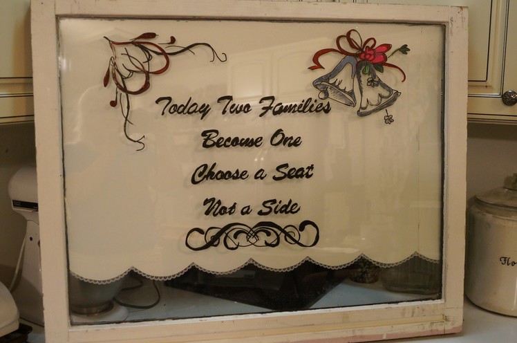 DIY Wedding Sign with Old Window