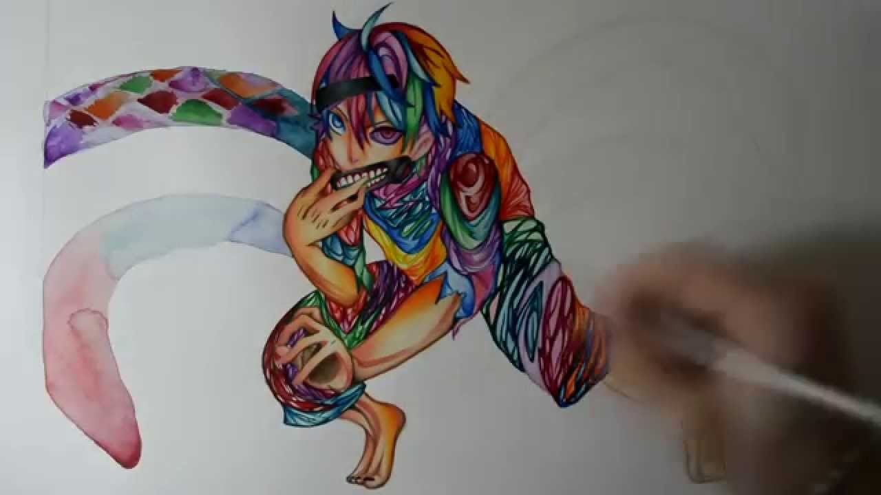 Drawing Kaneki Ken Tokyo Ghoul Rainbow Version