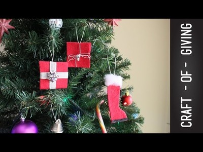 Easy No Sew Felt Christmas Ornaments | Craft of Giving