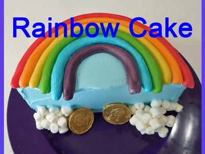 Easy Rainbow Birthday Cake