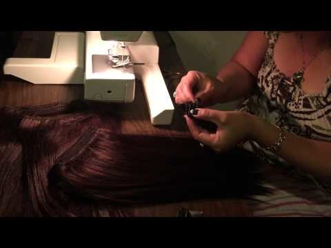 Easy way Sewing hair extensions together &clips