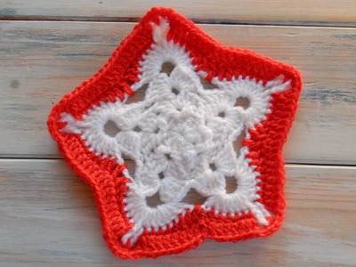 How to Crochet my Snowflake Granny Pentagon
