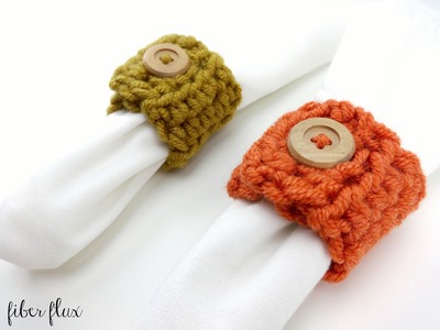 How To Crochet The Harvest Button Napkin Ring, Episode 265