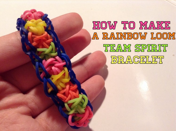 How to Make a Rainbow Loom Team Spirit Bracelet