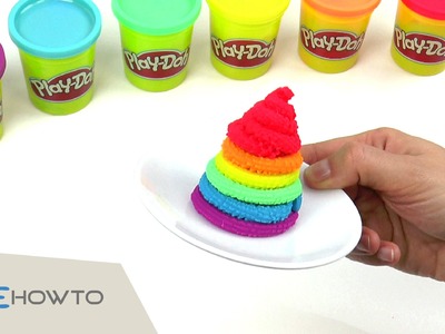 Make a Play Doh Rainbow Swirl Ice Cream