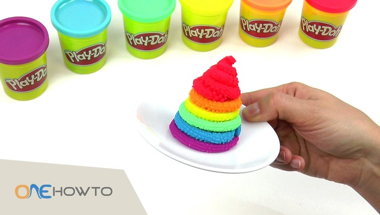 Make a Play Doh Rainbow Swirl Ice Cream