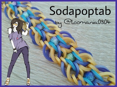 Rainbow Loom bracelet SODAPOPTAB hook only design