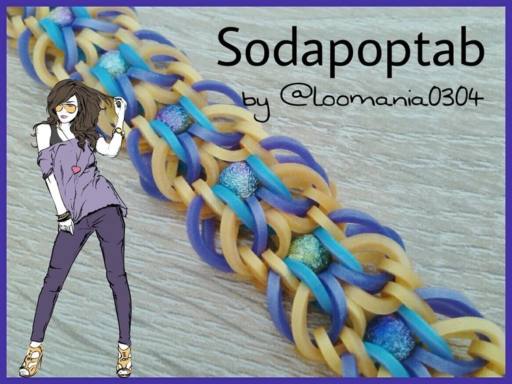 Rainbow Loom bracelet SODAPOPTAB hook only design