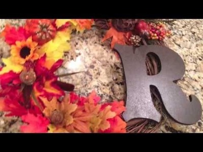 DIY Fall Monogrammed Wreath