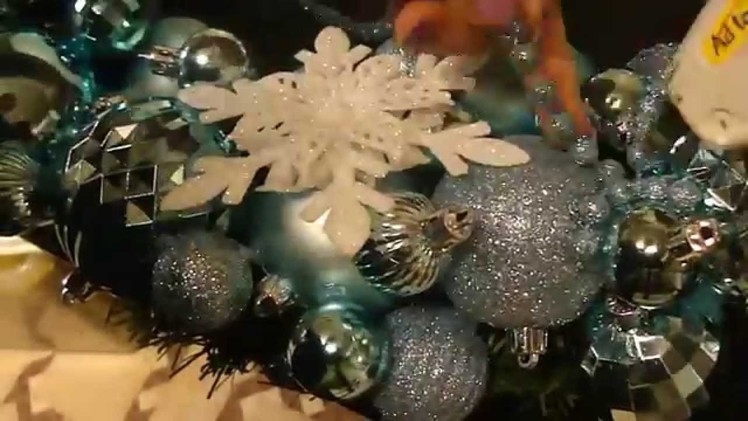 DIY Garland & Ornament Christmas Wreath