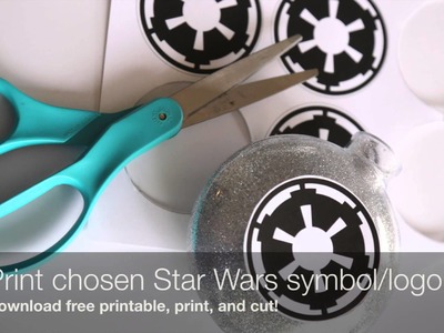 DIY Glitter Star Wars Symbol Ornaments