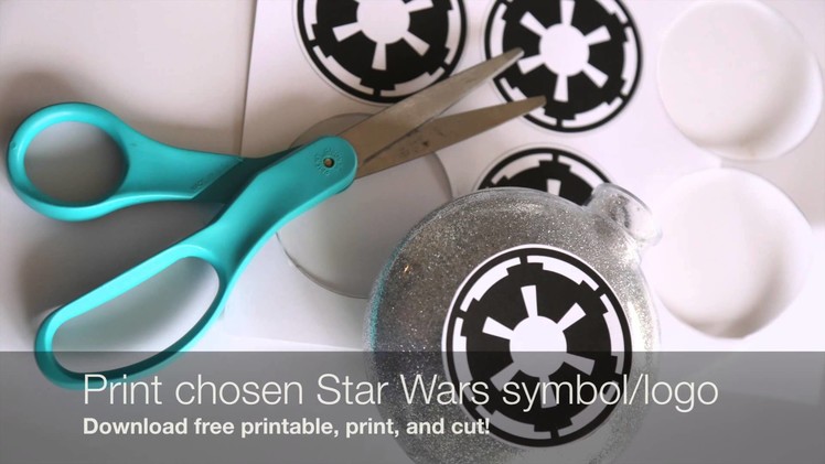 DIY Glitter Star Wars Symbol Ornaments
