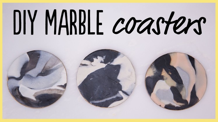 DIY | How to Make Marble Coasters from Clay (SO Easy!)