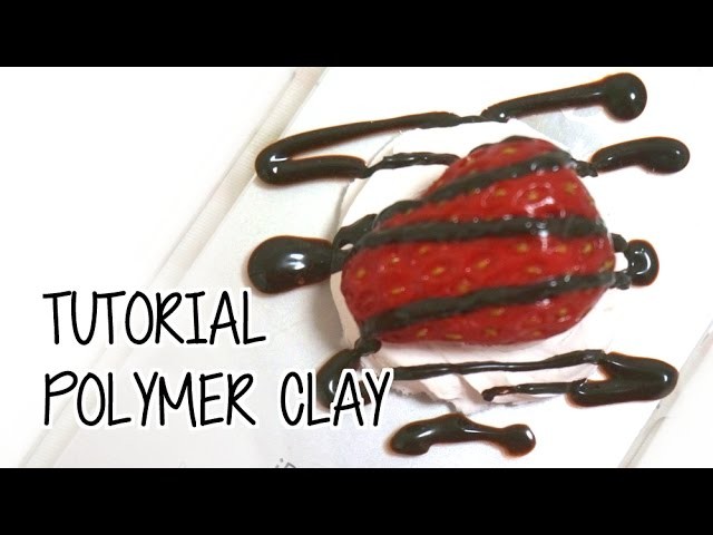 DIY Realistic Strawberries Polymer Clay tutorial いちご粘土のつくりかた