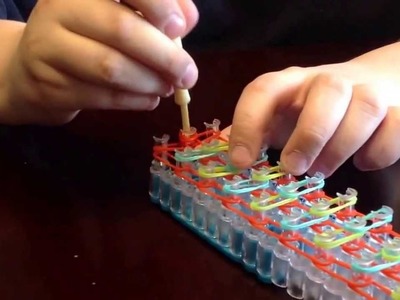 Double cap link chain~ Rainbow Loom Tutorial
