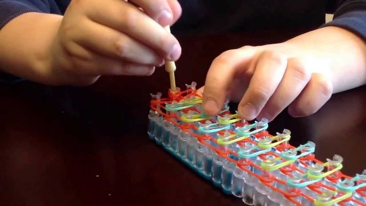 Double cap link chain~ Rainbow Loom Tutorial