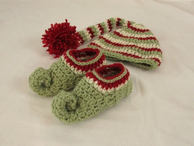 How to crochet a children's elf hat - crochet Christmas elf set PART 1
