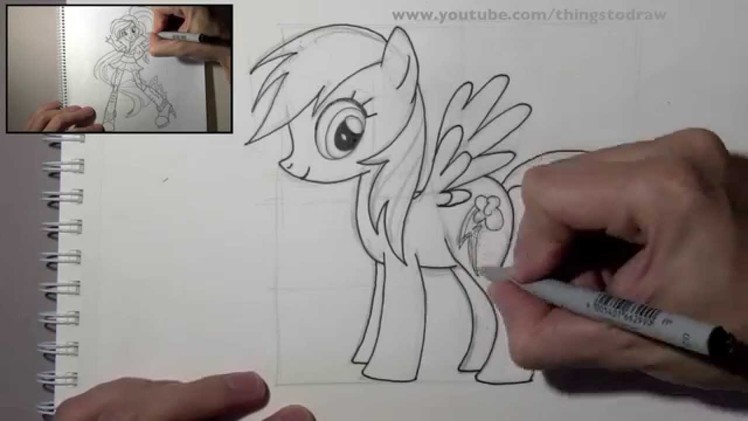 How to draw Rainbow Dash step by step