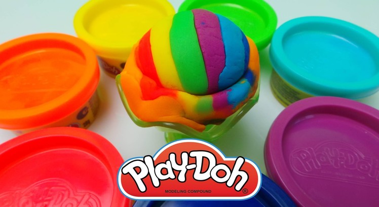 How To Make a Play-Doh  Rainbow Ice Cream Sundae