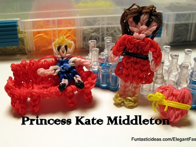 Mother's Day Gift idea:Rainbow Loom Princess Kate Middleton(Mother) Figure - How to