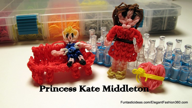 Mother's Day Gift idea:Rainbow Loom Princess Kate Middleton(Mother) Figure - How to