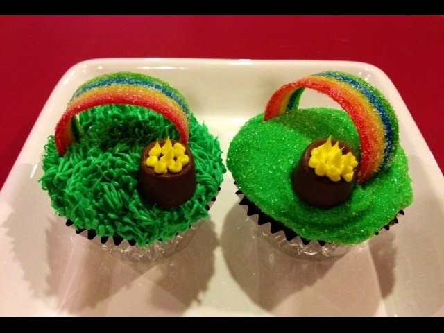 Over the Rainbow Cupcakes - Pot of Gold - St. Patrick's Day