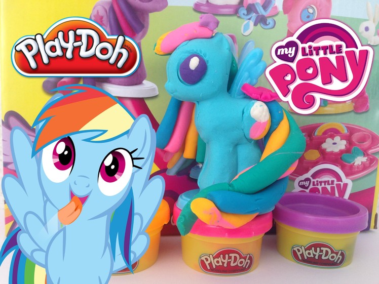 Play Doh My Little Pony Rainbow Dash Make N Style Ponies  MLP toys  Playdough  2015