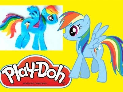 PLAY-DOH Rainbow Dash My little Pony made with Play-doh MLP | How to make Playdoh tutorial
