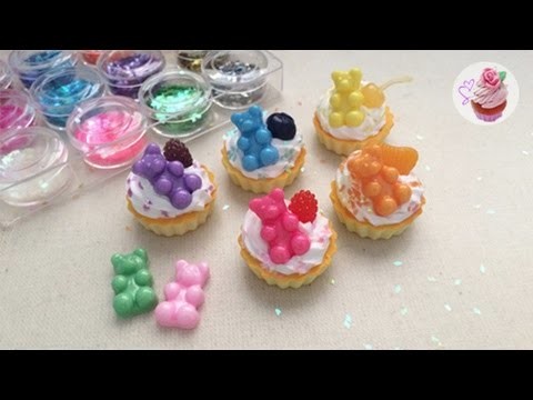 Rainbow gummy-bear tarts ♥