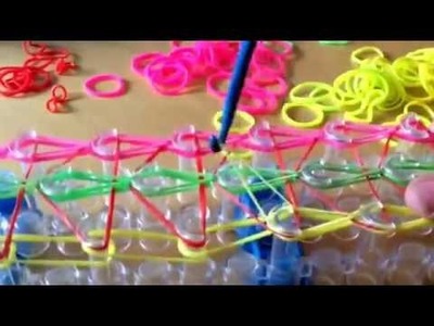 Rainbow loom,Nederlands 3 dubbele beginners armband