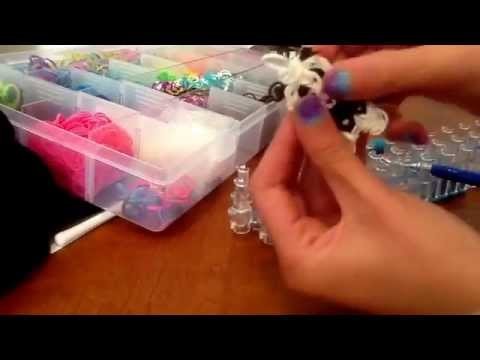 Rainbow loom Nederlands: panda beer voor je potlood of haaknaald