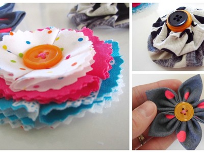 {Step-by-Step Sewing} 3 Easy Fabric Flowers