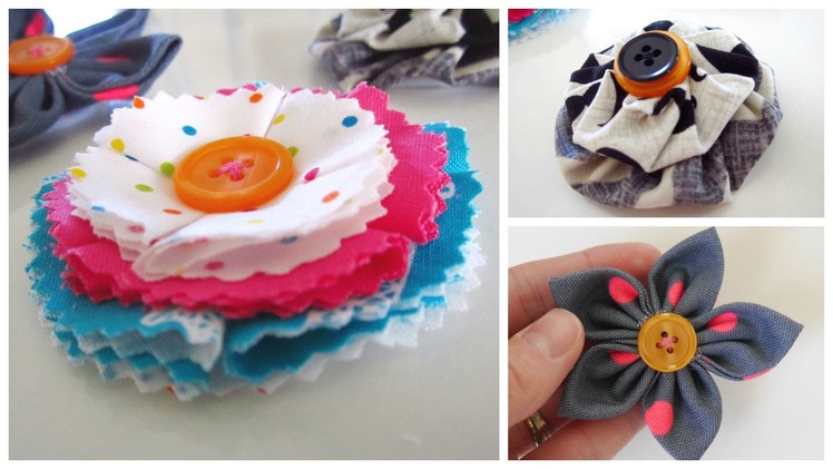 {Step-by-Step Sewing} 3 Easy Fabric Flowers