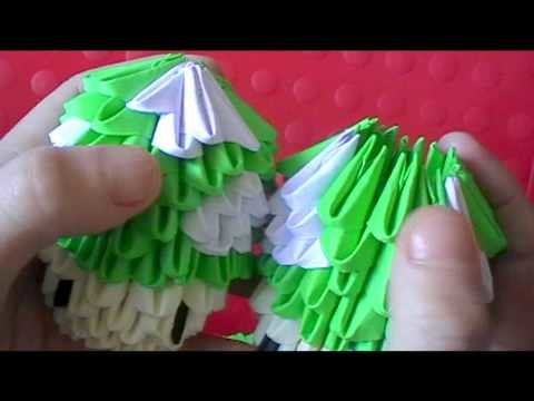 3D origami: "1 up" mushroom- super mario brothers (part 2)