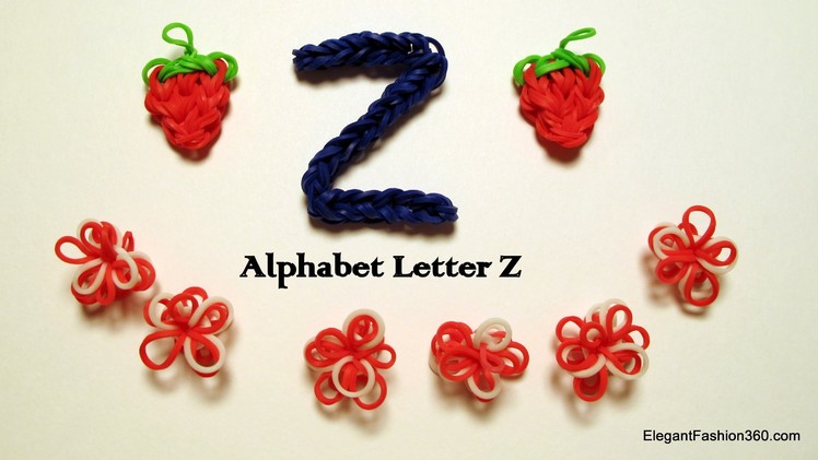 Alphabet Letter Z on Rainbow Loom