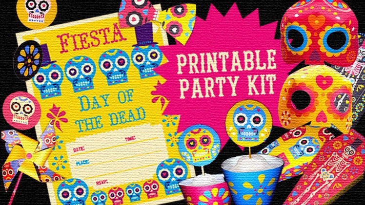 Day of the Dead.Dia de los Muertos - Printable Party Kit: Instantly download now!