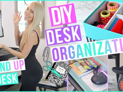 Desk Organization Ideas to Boost Productivity + DIY Stand Up Desk!