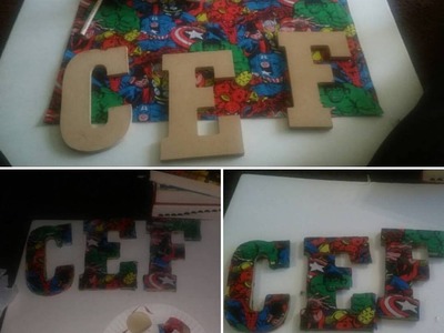 DIY | Avengers Fabric Covered Letters