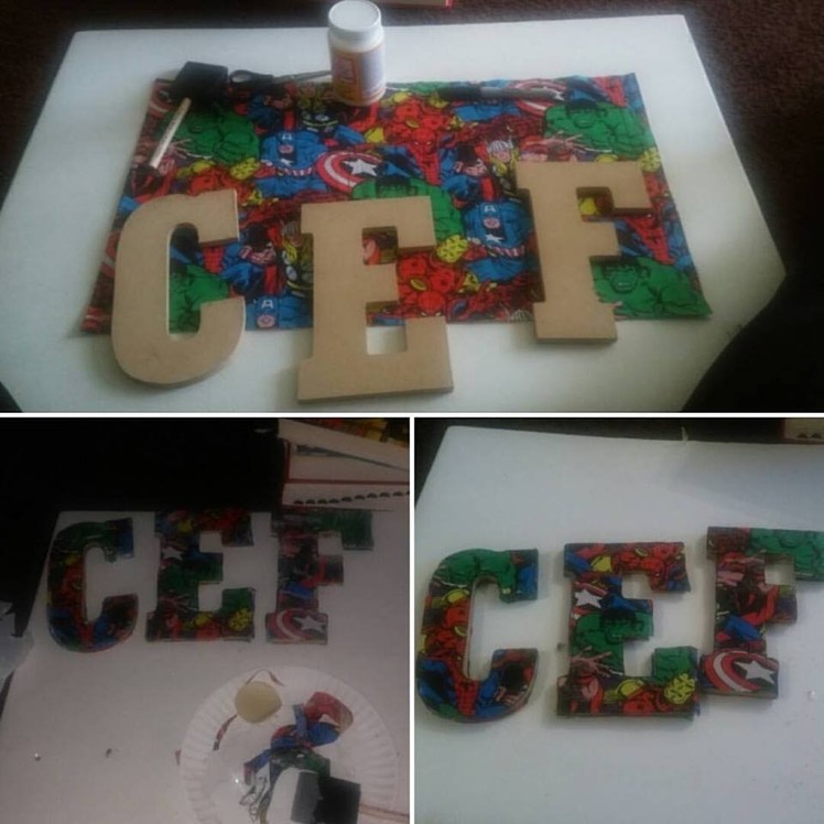 DIY | Avengers Fabric Covered Letters