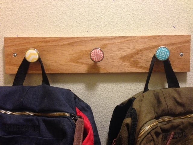 DIY Coat Rack Made From Drawer Pulls