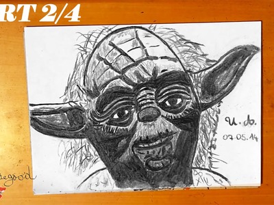 DIY How to draw YODA Step by Step easy from STAR WARS - draw easy stuff 3D on paper, PART 2.4