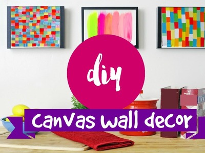 DIY ✂ WALL ART- 2 supereasy & simple canvas ideas