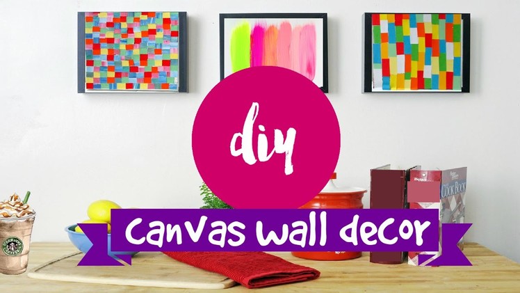 DIY ✂ WALL ART- 2 supereasy & simple canvas ideas