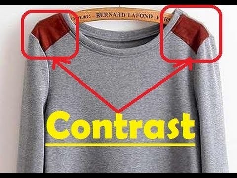 Garment Sewing Technique: How to join Shoulder with Contrast of a garment cloth wear