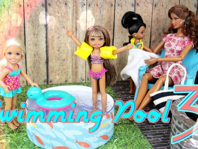 How to Make a Doll Swimming Pool 3:   Doll Floaties | Doll Fire Pit - Doll Crafts