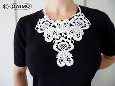 How to make a Lace Necklace - OWIMO Design Upcycling